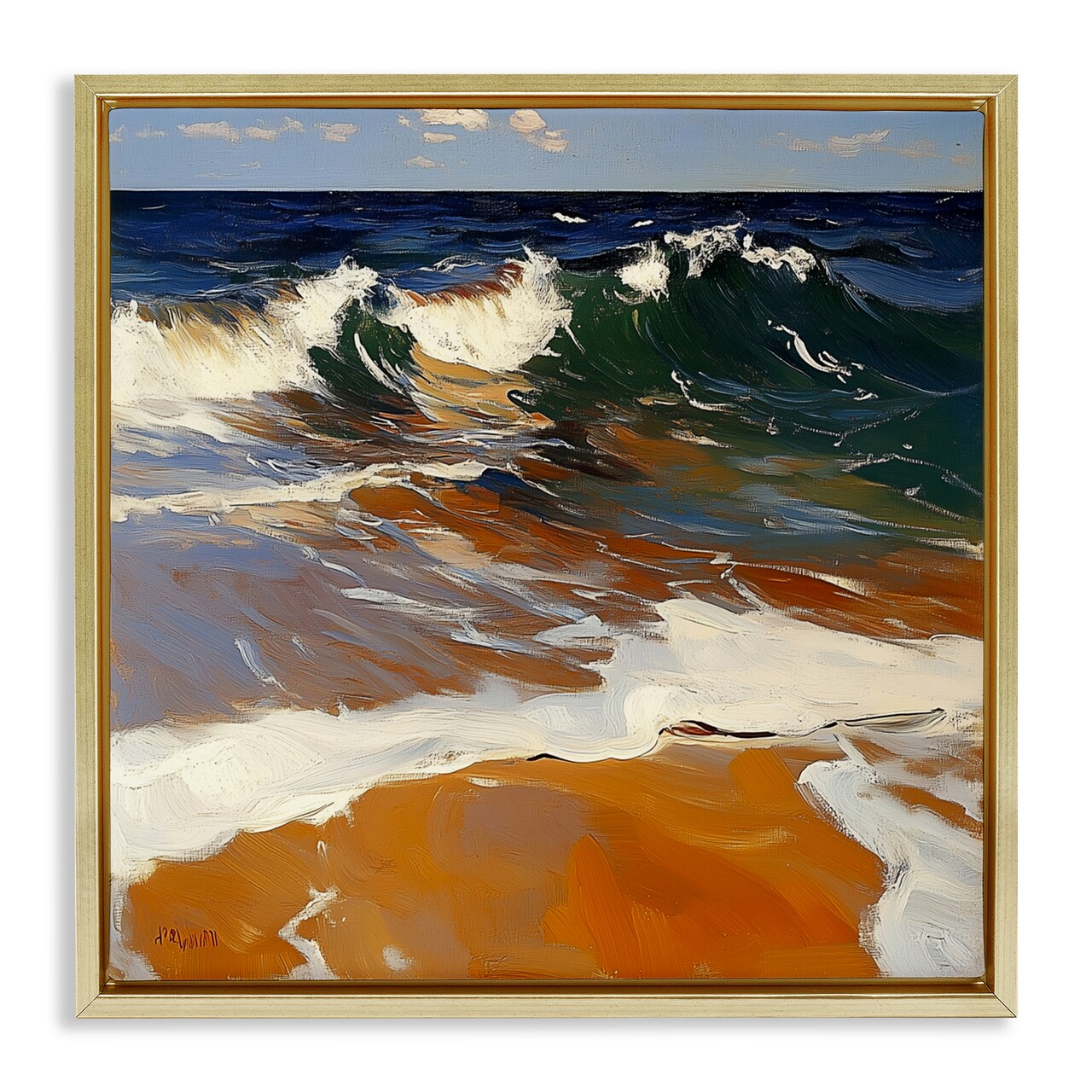 Stupell Industries Glassy Wave Break Floating Frame, design by Walker Noble